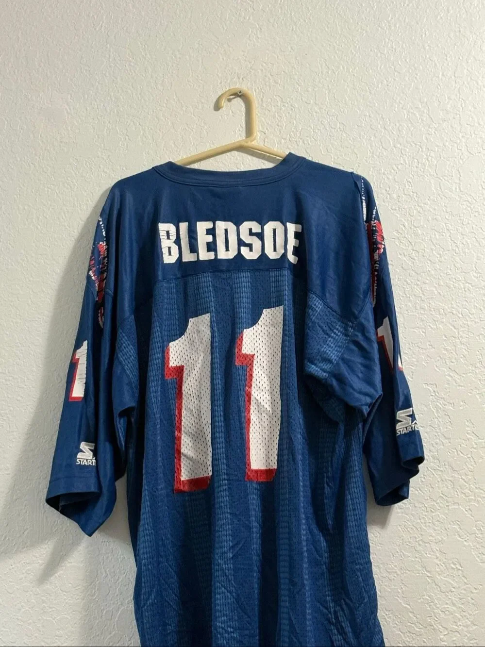 NFL Drew Bledsoe #11 New England Patriots Blue Jersey Men's Starter XL Size 52